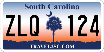 SC license plate ZLQ124