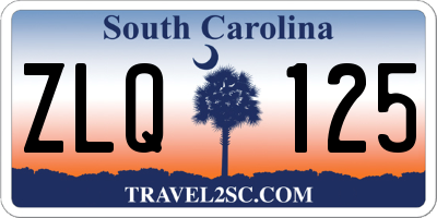 SC license plate ZLQ125