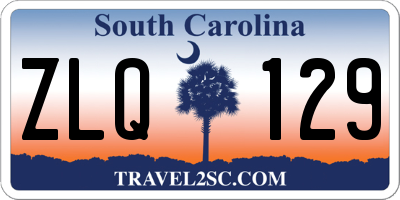 SC license plate ZLQ129