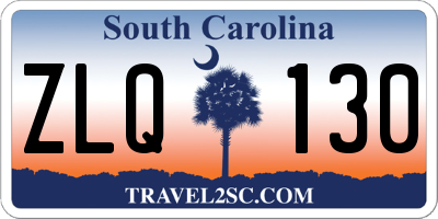 SC license plate ZLQ130