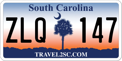 SC license plate ZLQ147