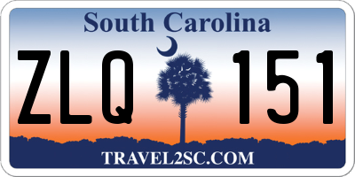 SC license plate ZLQ151