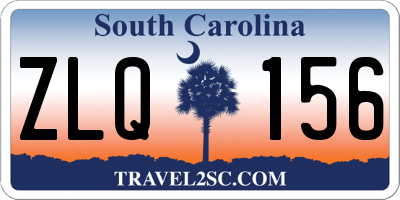 SC license plate ZLQ156