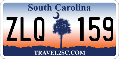 SC license plate ZLQ159