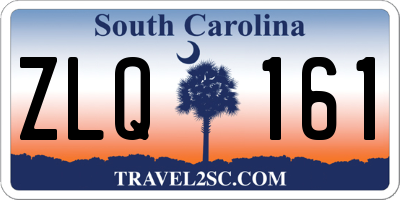 SC license plate ZLQ161