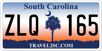 SC license plate ZLQ165