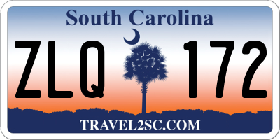 SC license plate ZLQ172