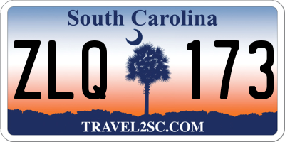 SC license plate ZLQ173