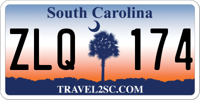 SC license plate ZLQ174