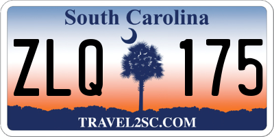 SC license plate ZLQ175