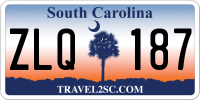 SC license plate ZLQ187