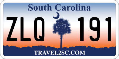 SC license plate ZLQ191