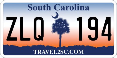 SC license plate ZLQ194