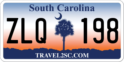SC license plate ZLQ198