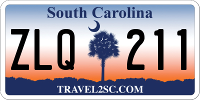 SC license plate ZLQ211