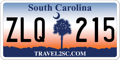 SC license plate ZLQ215