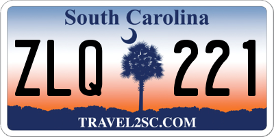 SC license plate ZLQ221