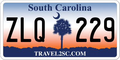 SC license plate ZLQ229
