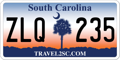 SC license plate ZLQ235