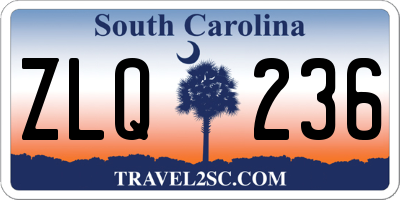 SC license plate ZLQ236