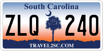 SC license plate ZLQ240