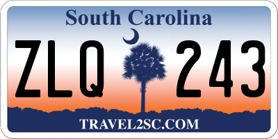 SC license plate ZLQ243
