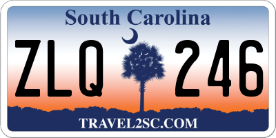 SC license plate ZLQ246
