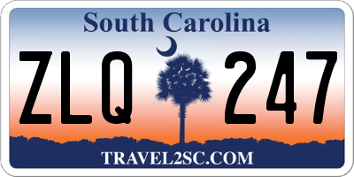 SC license plate ZLQ247