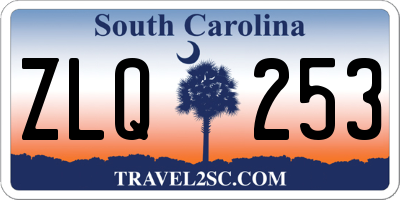 SC license plate ZLQ253