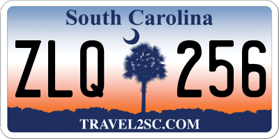 SC license plate ZLQ256