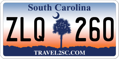 SC license plate ZLQ260