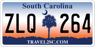 SC license plate ZLQ264