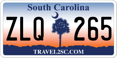 SC license plate ZLQ265