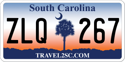 SC license plate ZLQ267