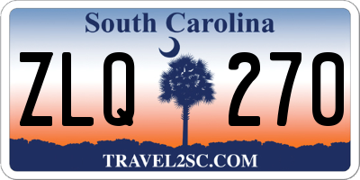 SC license plate ZLQ270