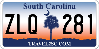 SC license plate ZLQ281