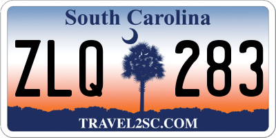 SC license plate ZLQ283