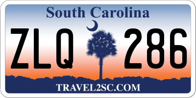 SC license plate ZLQ286
