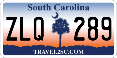 SC license plate ZLQ289