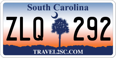 SC license plate ZLQ292