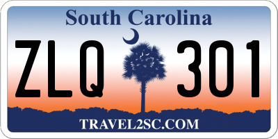 SC license plate ZLQ301