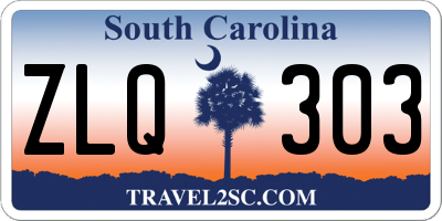 SC license plate ZLQ303