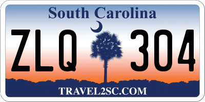 SC license plate ZLQ304