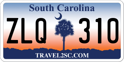 SC license plate ZLQ310