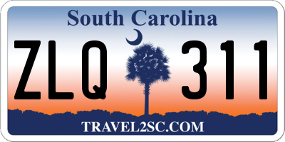 SC license plate ZLQ311