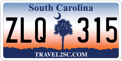 SC license plate ZLQ315
