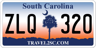 SC license plate ZLQ320