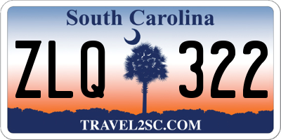 SC license plate ZLQ322