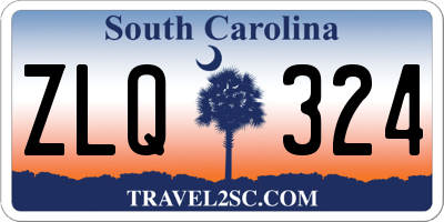 SC license plate ZLQ324