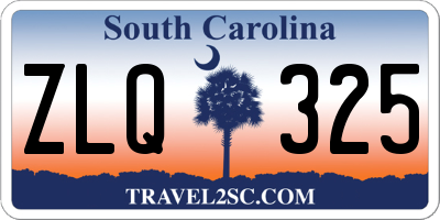 SC license plate ZLQ325